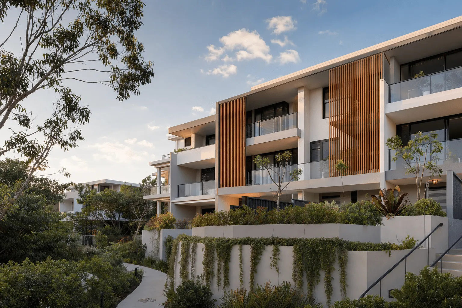 Modern residential apartment community